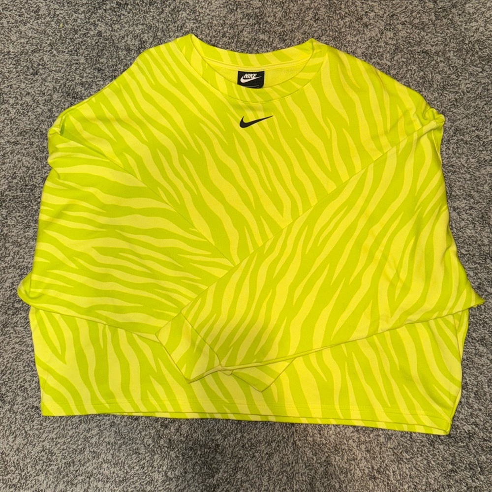 Nike Zebra Neon Green Sweater size L